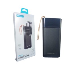Power Bank 3 in 1 Modorwy MG2113 Cables Incorporados 10000mAh Negro Power Bank 3 in 1 Modorwy MG2113 Cables Incorporados 10000mAh Negro